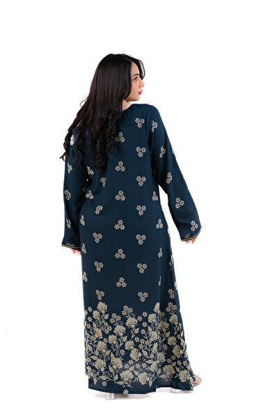 amaan Women Traditional Kashmiri Jalabiya Dress with Floral Embroidered Tabla, I Arabic dress
