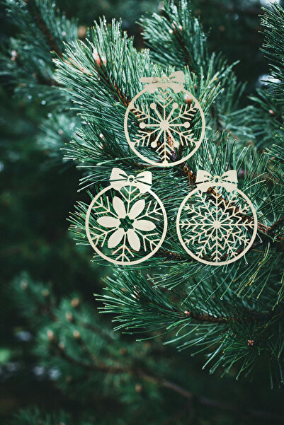 Şirin Lazer زينة عيد الميلاد على شكل ندفة ثلج ثلاثية