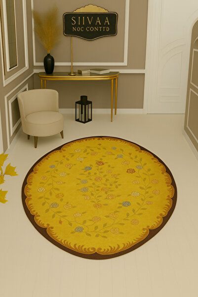 Rugs Modern Halı Διακοσμητικό χαλί MOSSO με σχέδιο λουλουδιών mosso755