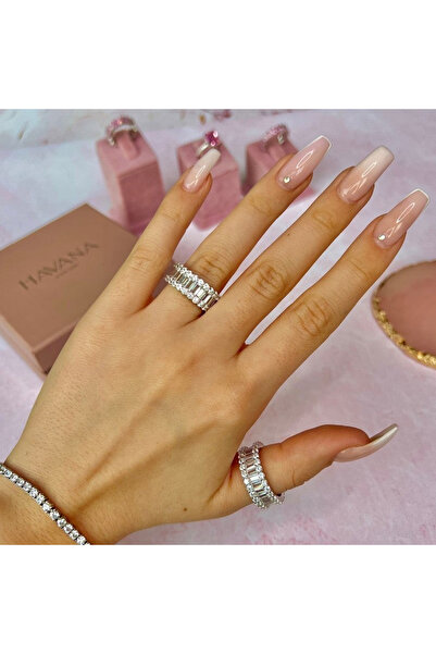 HAVANA JEWELLERY Inel THE CROWN Argint 925 placat cu Rodiu si Cristale Swarovski