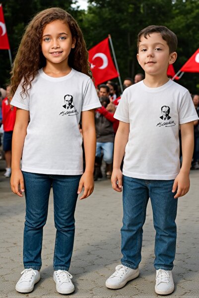 Windy Island Παιδικό μπλουζάκι Unisex Ataturk και Signature B με τύπωμα από 1...