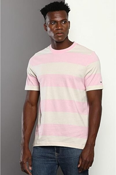 Tommy Hilfiger Regular Fit Cotton Striped Men's T-Shirt