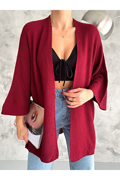 Vionne Kadın Yarasa Kol Pirinç Örgü Baharlık Hırka