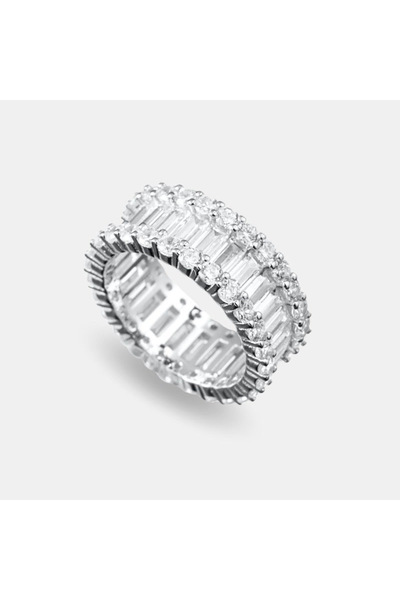 HAVANA JEWELLERY Inel THE CROWN Argint 925 placat cu Rodiu si Cristale Swarovski