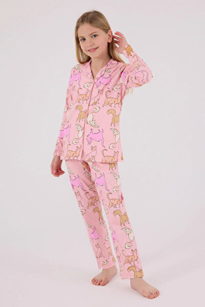 Rolypoly Girl's Pajama Set 2-14 Years Pink