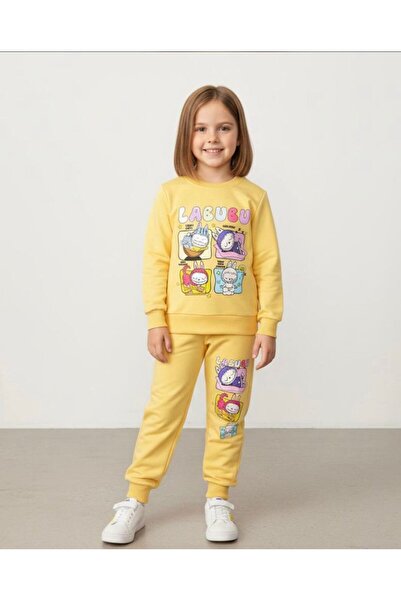 MONVOİ Labubu Printed Seasonal Girls' Double Set