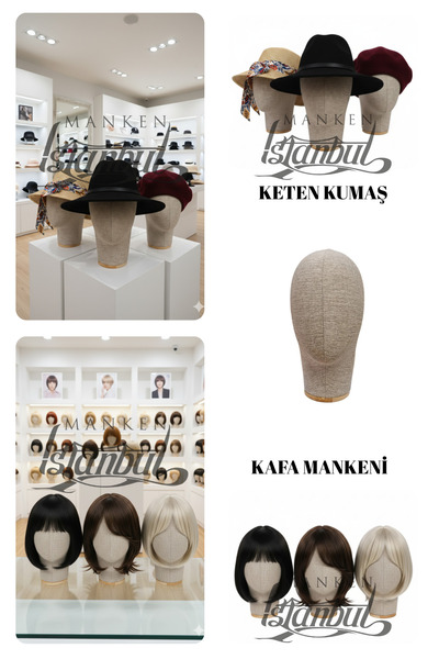 Manken İstanbul Şapka Standı Olarak Kullanılabilir Kafa Manken – Hem Estetik Hem Pratik