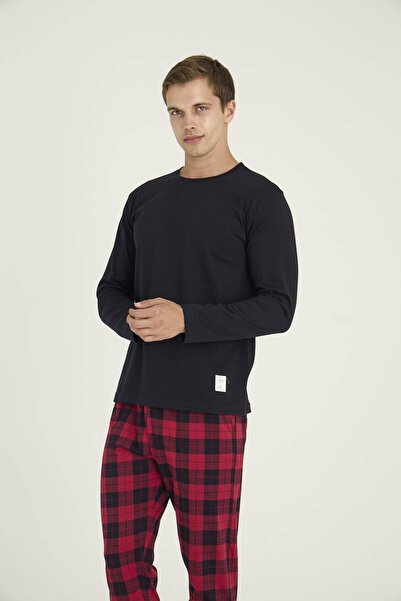 KLY 100% Cotton Men's O-Collar Pajama Set Stylish Design