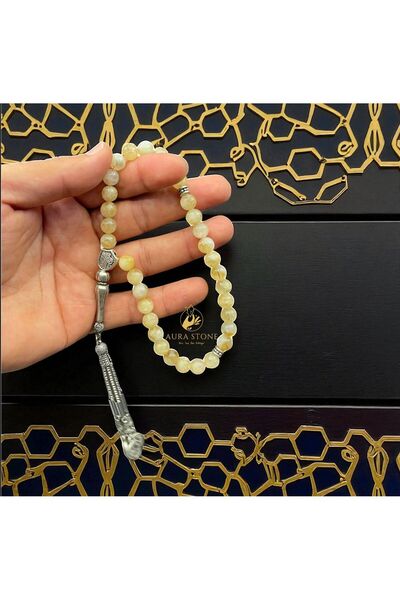 AURA STONE Aurastone Citrine Natural Stone Rosary