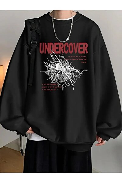 Le Savu Φούτερ με λαιμόκοψη Undercover με τύπωμα σε μαύρο χρώμα