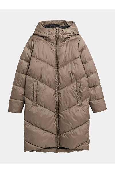 4F Γυναικείο Χειμερινό Μπουφάν TDJAF235 Καφέ