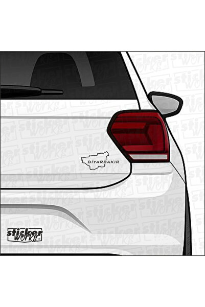 Sticker Works ملصق خريطة مقاطعة دياربكر – عكس حبك للمدينة!