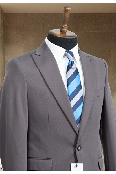 Sergio Menswear Antrasit İtalyan Stil Slim Fit Erkek Blazer Ceket