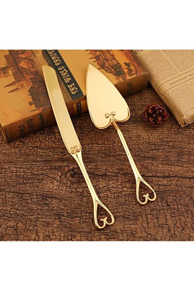 sahane & bazaar 2'Lİ PASLANMAZ ÇELİK PASTA SERVİS SETİ