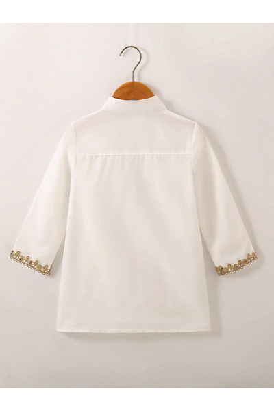 Take Two By Styli Boys Button Front Sequined Detail Shirt