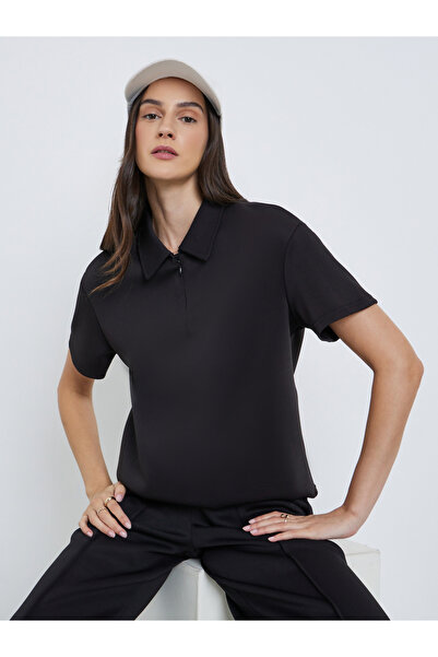 Styli تي شيرت بولو سادة بأكمام قصيرة