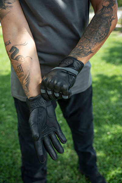 Tech90 Vecton Custom Deri Motosiklet Eldiveni