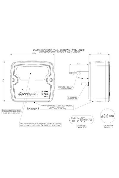 HORPOL LED tail light