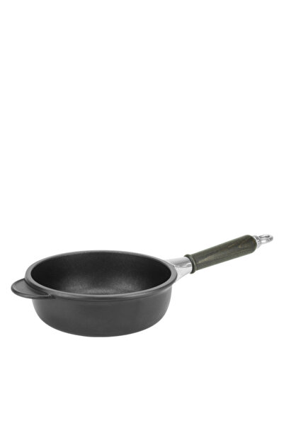 ANTIK ARS Tigaie adanca cu maner lemn 20xh7,5cm ,aluminiu, strat antiaderent