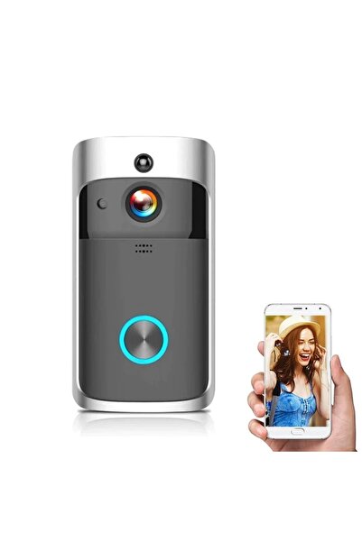 stuffix Sonerie inteligentă wireless cu cameră 720P, detectare mișcare, vizibilitate nocturnă