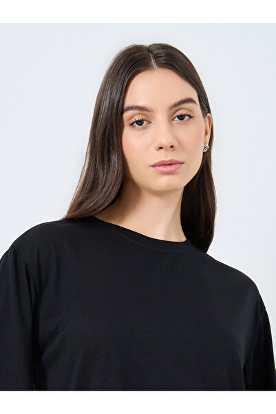 Take Two By Styli Black Solid T-Shirt and Loose Fit Joggers Co-Ords