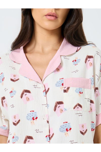 Take Two By Styli Pack of 3 - All Over Print Shirt, Shorts and Pyjama