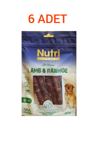 Nutri Canin KUZU ETİ SARILI KEMİK KÖPEK ÖDÜLÜ 120GRX6ADET