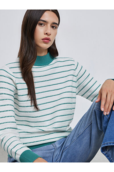 Take Two By Styli Striped Long Sleeve Sweater