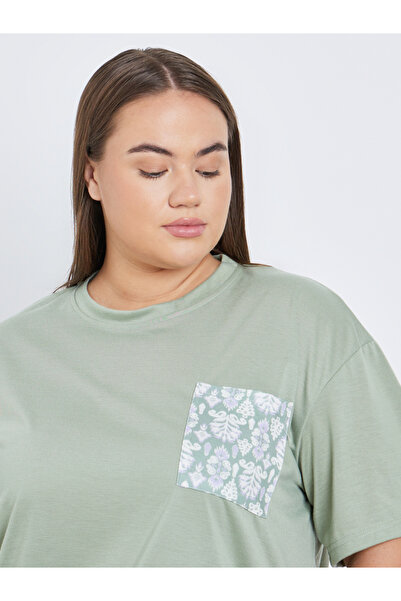 Styli Plus Damask Pocket Print T-Shirt and Pyjama Set