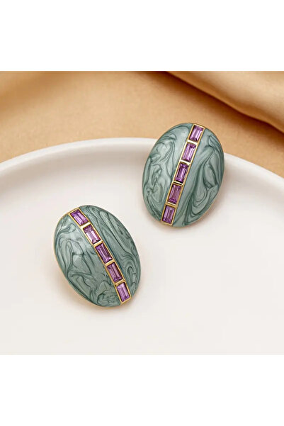 byozanyılmaz Amethyst Stone Design Earrings