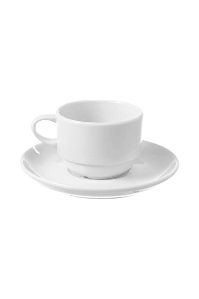 HENDI Ceașcă cu farfurie Bianco 90ml, Fine Dine, Alb