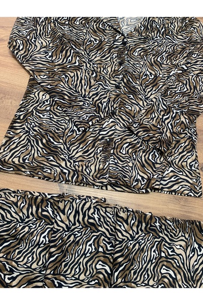 OMODAM Women's Buttoned Long Sleeve Soft Milan Fabric Pajama Set