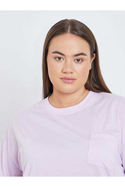 Styli Plus Drop Shoulder Pocket T-Shirt and Wavey Geo Pyjama Set