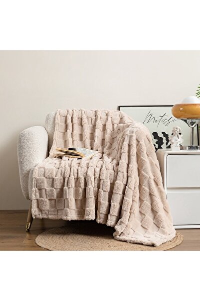 VisLarsc Patura pufoasa, VisLarsc, Microfibra, 200x230cm, Crem