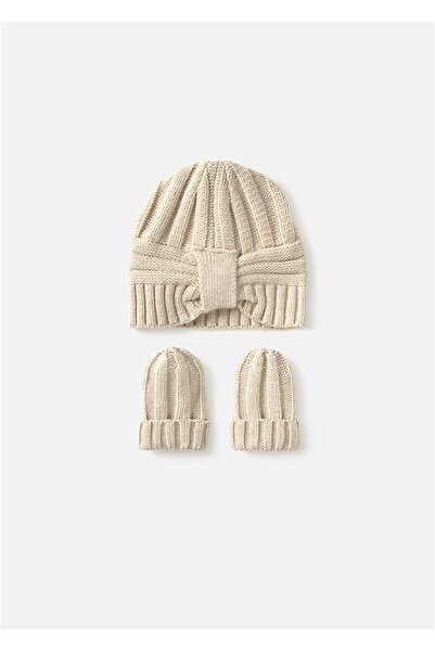 MAYORAL Baby Girl Hat Gloves Set Beige 9930