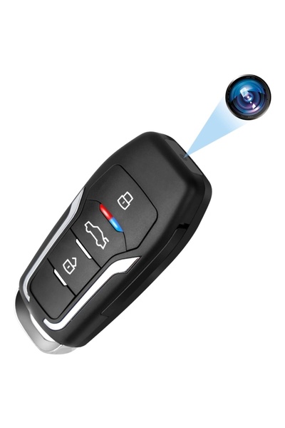 iUni Mini cameră pentru chei auto RMS25, Full HD, slot pentru card MicroSD, detectare mișcare