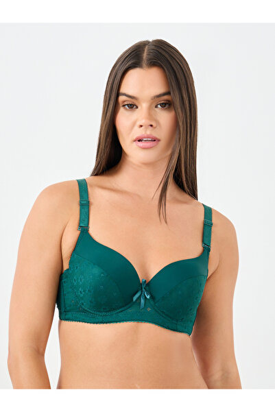 Styli Jacquard Panel Padded Wired Bra