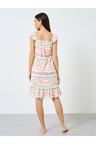 Take Two By Styli Sleeveless Striped Nightdress