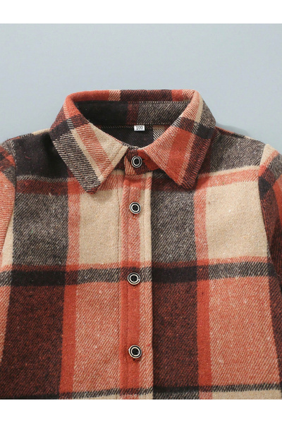 Take Two By Styli Boys Multi Checked Button Front Shirt