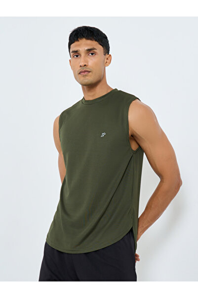Styli Breathable Knit Mesh Tank with Side Slit