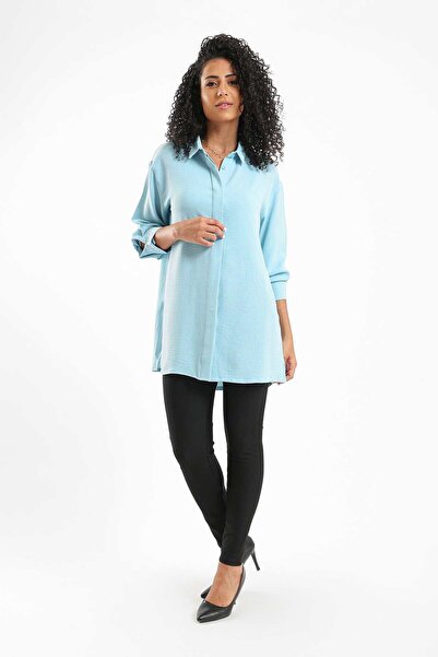 CARINA Solid Button-Front Shirt