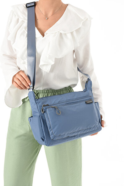 Sanmorris Jasminel Su Geçirmez Paraşüt Kumaş 3Gözlü Ayarlanabilir Çapraz Askı...