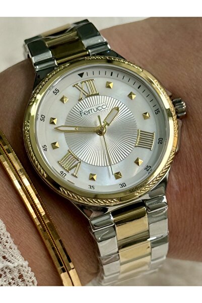 Ferrucci GÜMÜŞ VE GOLD RENK KADIN SAATİ
