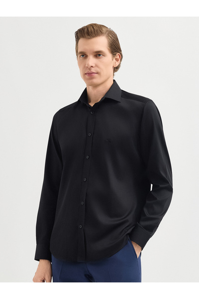 Karaca Erkek Slım Fıt Gömlek-Siyah