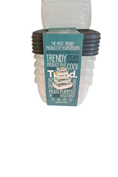 HOBBY LİFE 5-Piece Trend Storage Container Set - 0.25 Liter Mini Size Practical Boxes with Lids