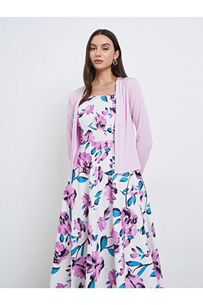 Take Two By Styli Ribbed Texture Cardigan and Floral Print Cami Dress Co-Ords