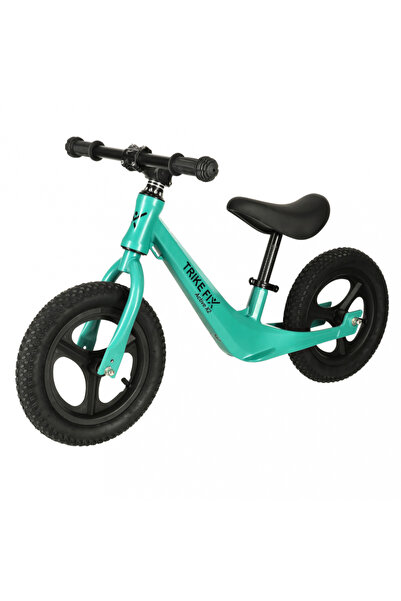 Ikonka Bicicleta de echilibru pentru copii, Ikonka, Trike Fix Active X Green 12 inch, cu cadrul jos, din ot