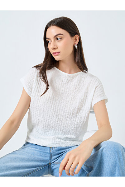 Take Two By Styli Textured Short Sleeve T-Shirt