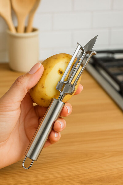 SİHİRLİ AYAKLAR Stainless Steel Peeler Corer Slicer 22 cm