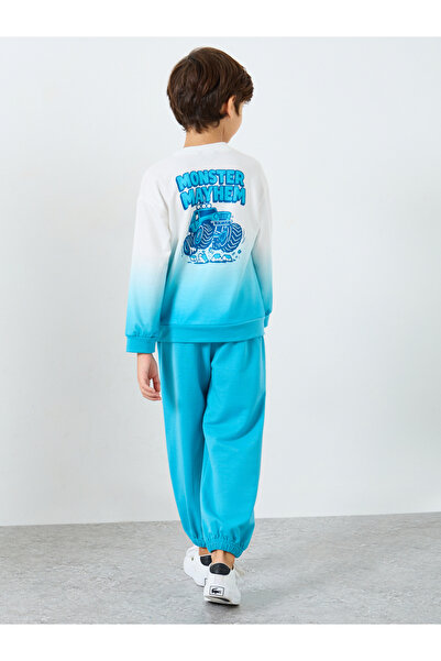 Styli Boys Dip Dye Graphic Sweatshirt and Joggers Set